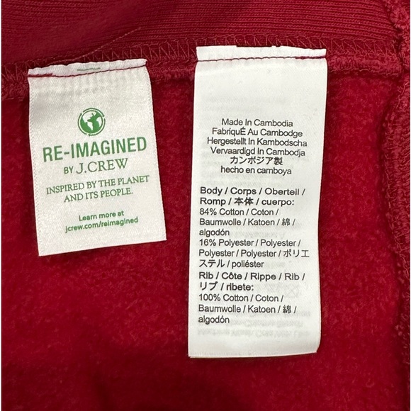 NWT J. Crew Sportswear Crewneck Mens Size S Sweatshirt Burgundy(Heritage Fleece) - Picture 8 of 11
